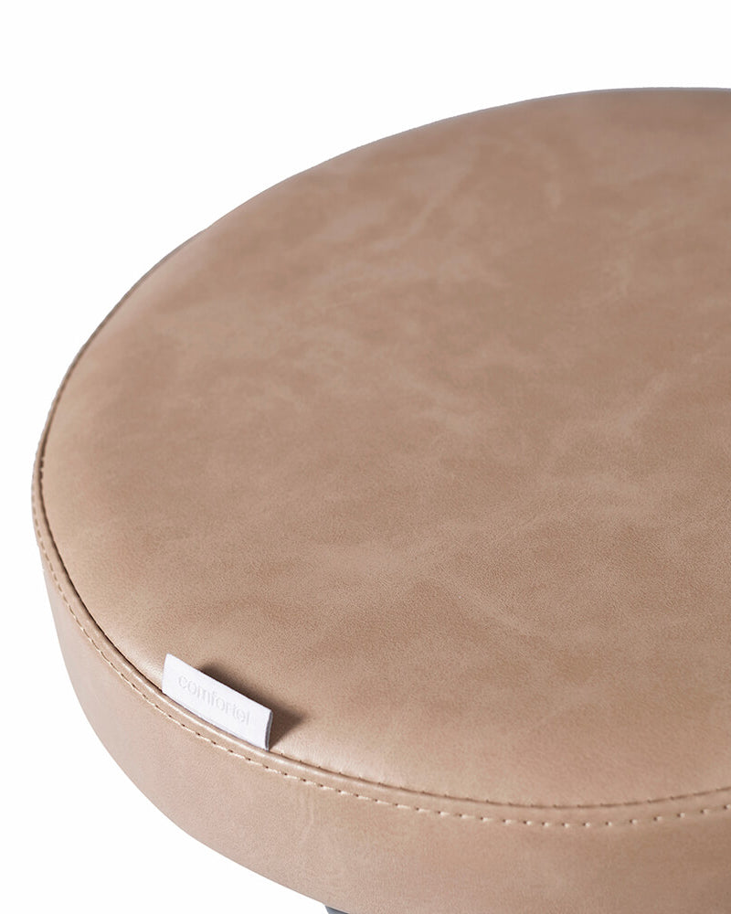 Rund Blush - Rosa klippstol - Krom kryssfot