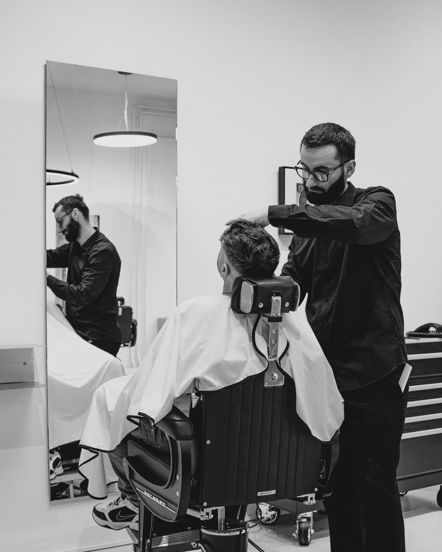 Frameless - Square hairdressing mirror - 65x195cm