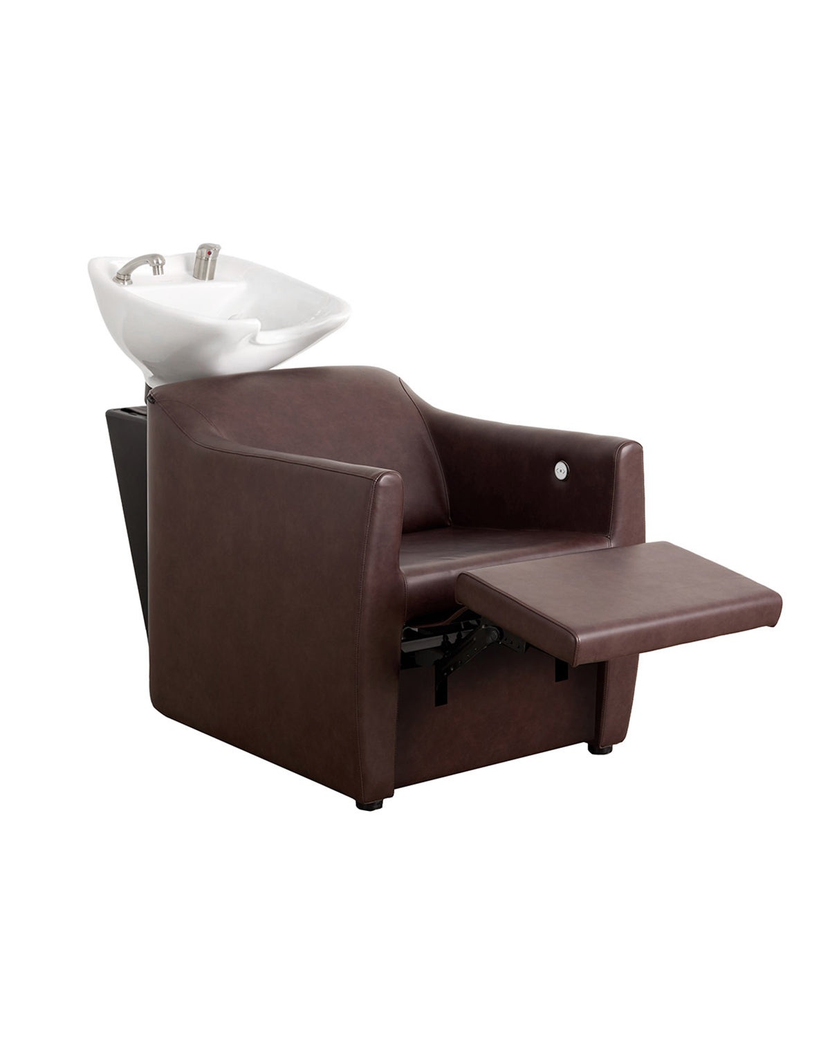 Vespa Merlot - Brun schamponeringsstol med vit balja