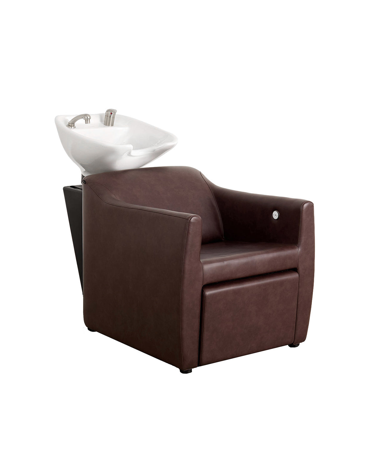 Vespa Merlot - Brun schamponeringsstol med vit balja
