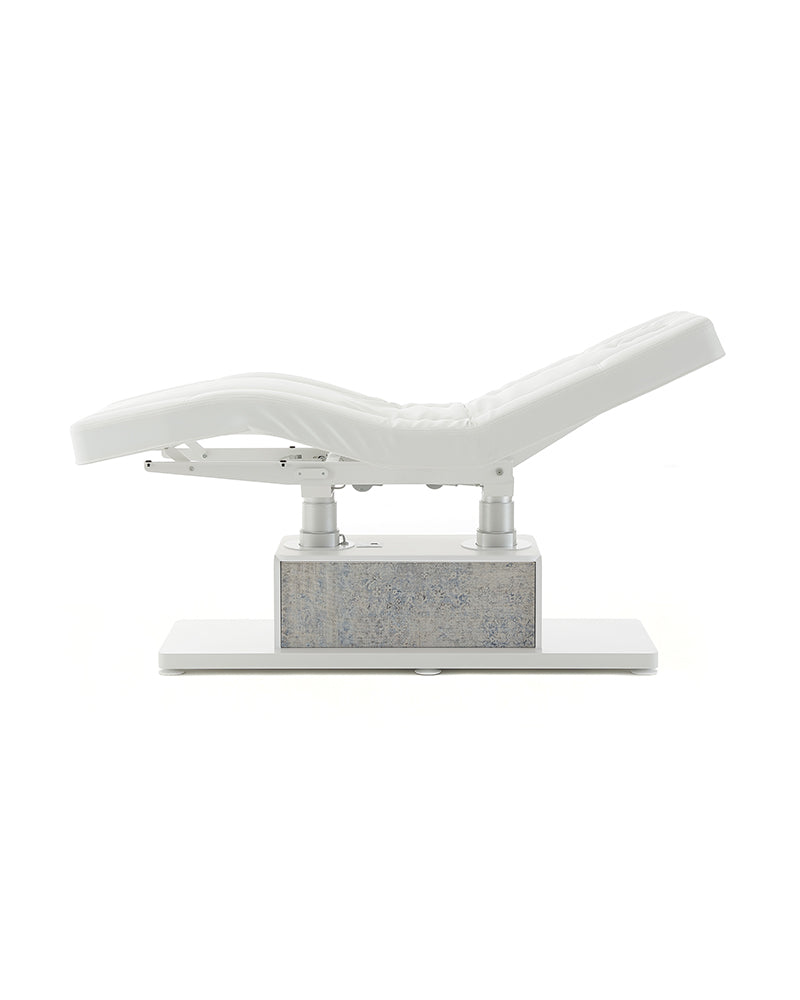 The Clair - White and gray massage table - with motor - without armrests