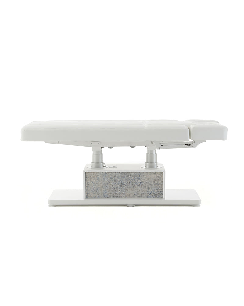 The Clair - White and gray massage table - with motor - with adjustable armrests