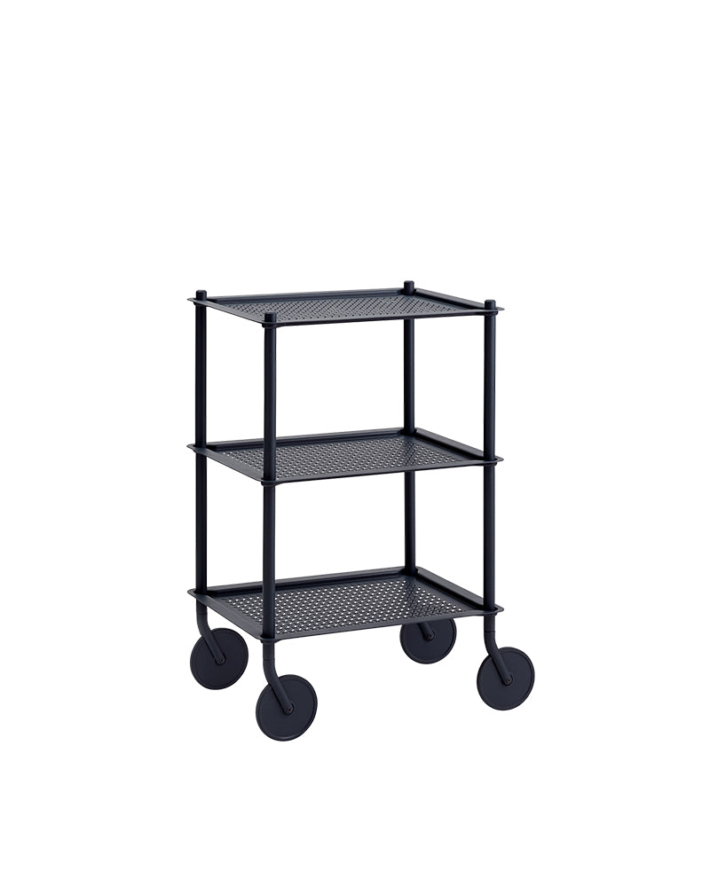 Flow large - Gray rolling table - Perforated metal