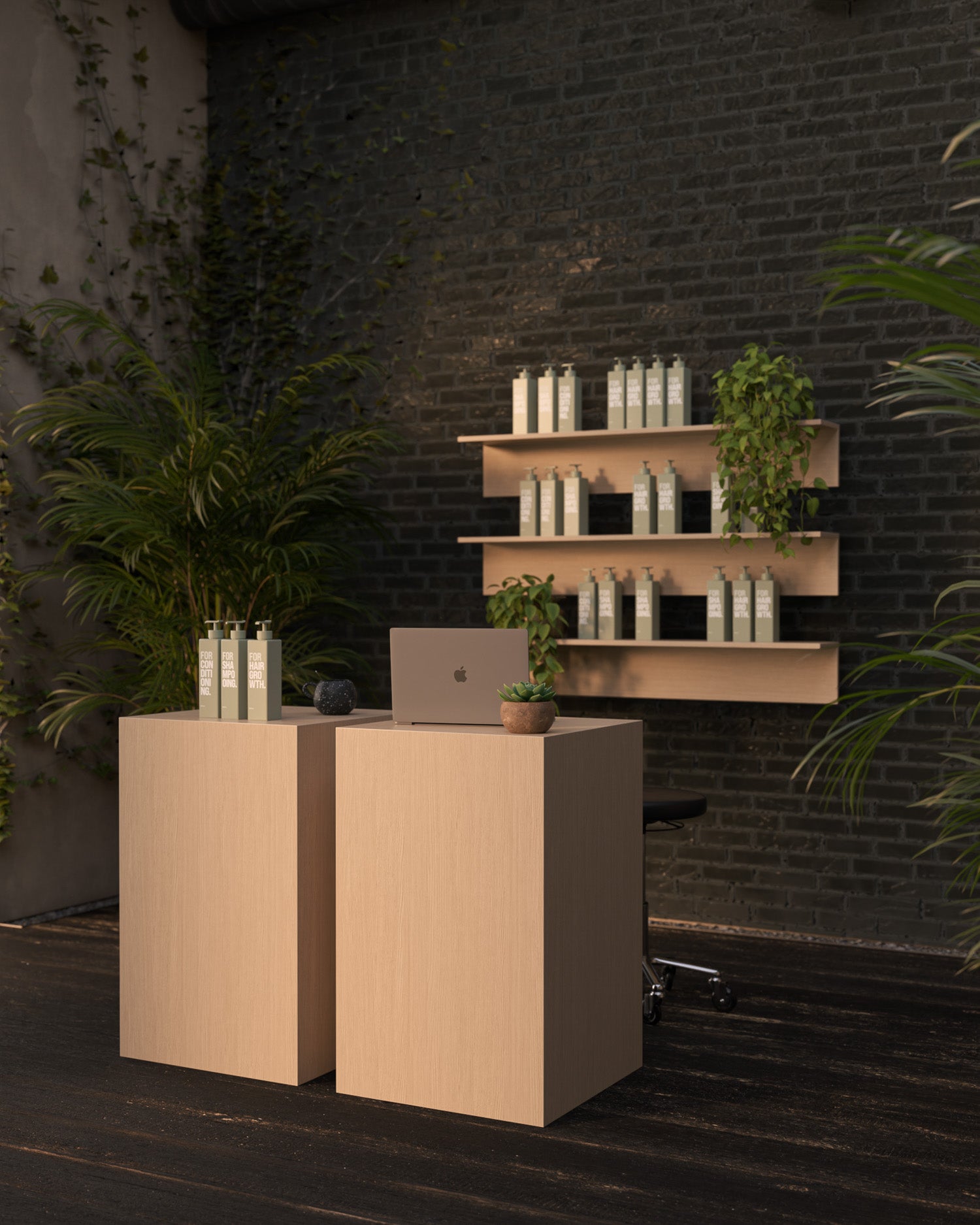 Display - Shelf in oak look - 130cm