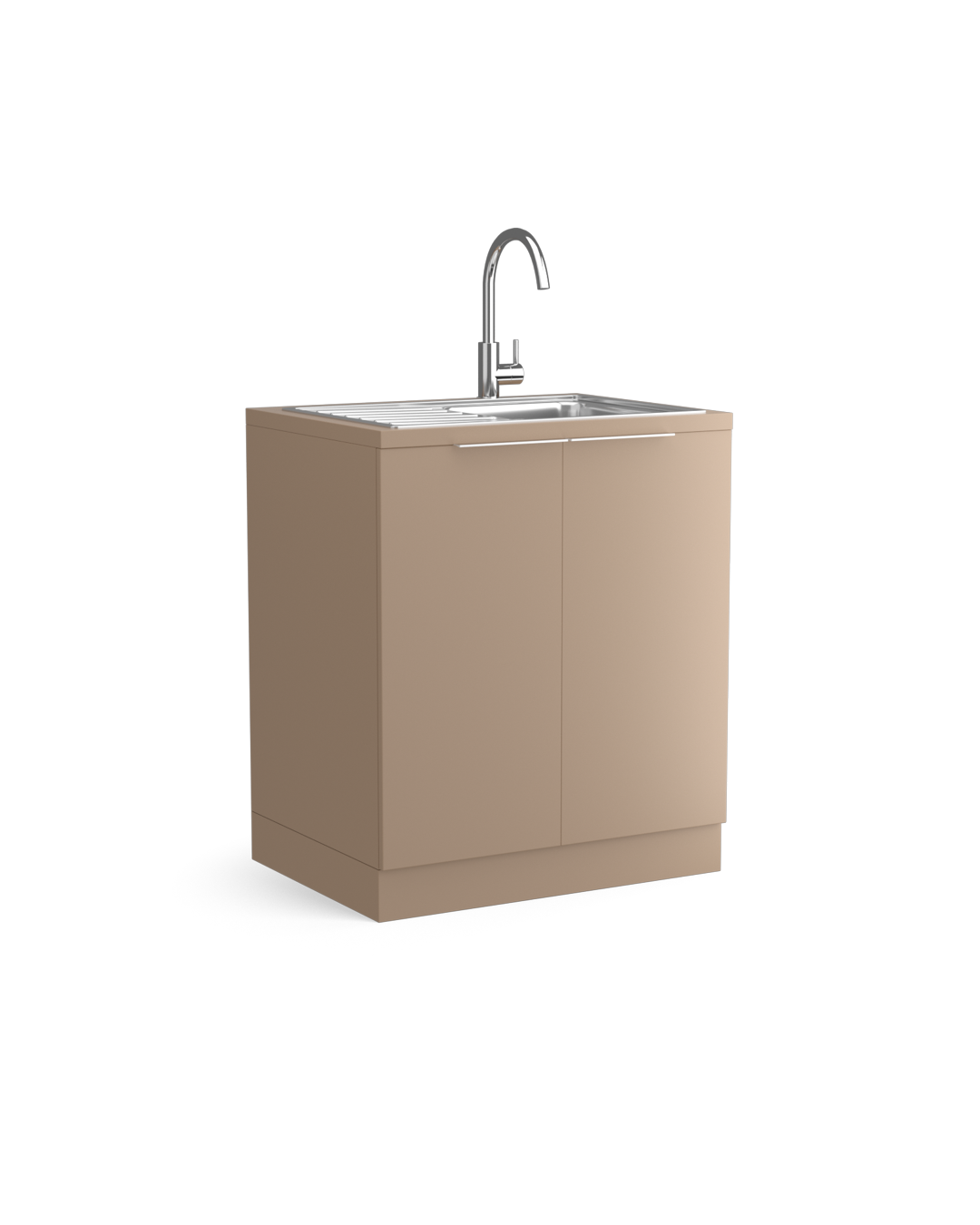 Colorbar wash basin - Beige wash cabinet - Chrome sink