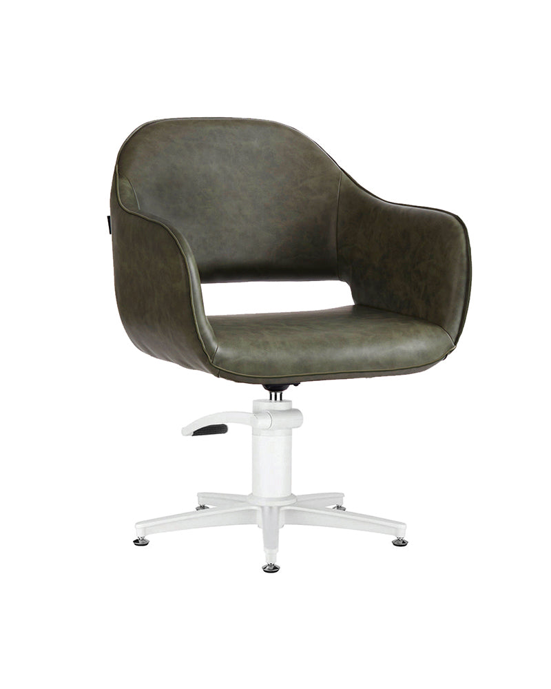 Meadow sage - Green styling chair - White X base