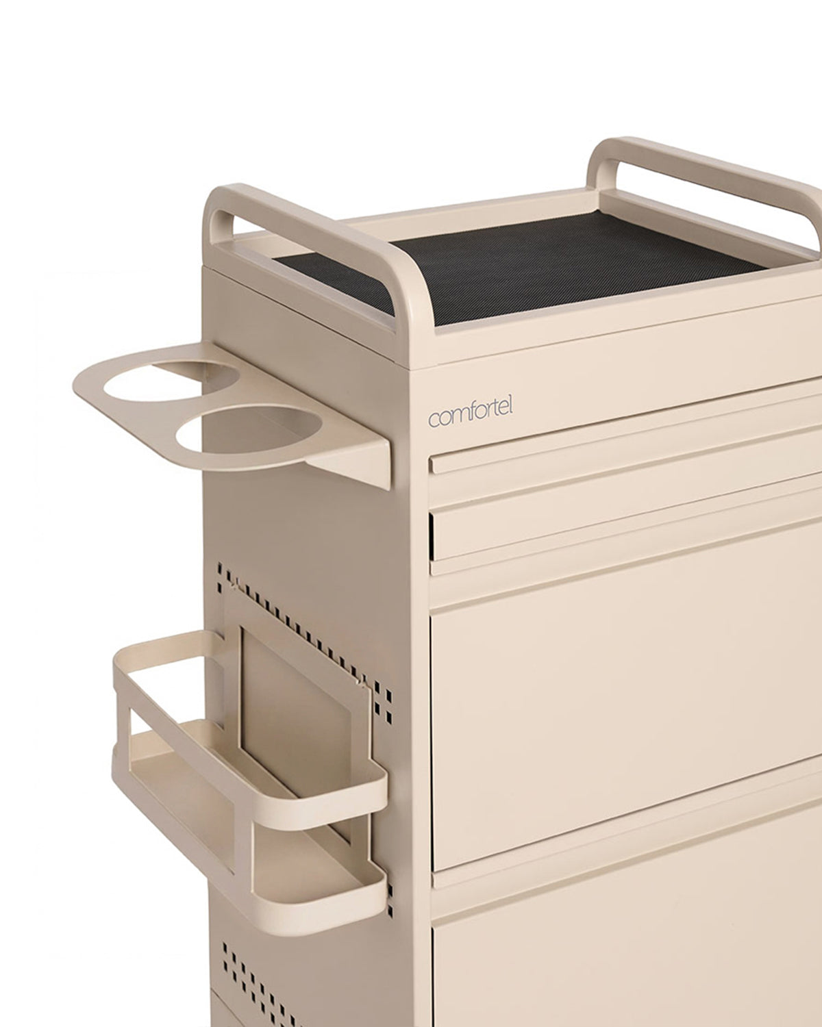 Studio 3 - Beige rullvagn med 3 lådor och utdragsfack