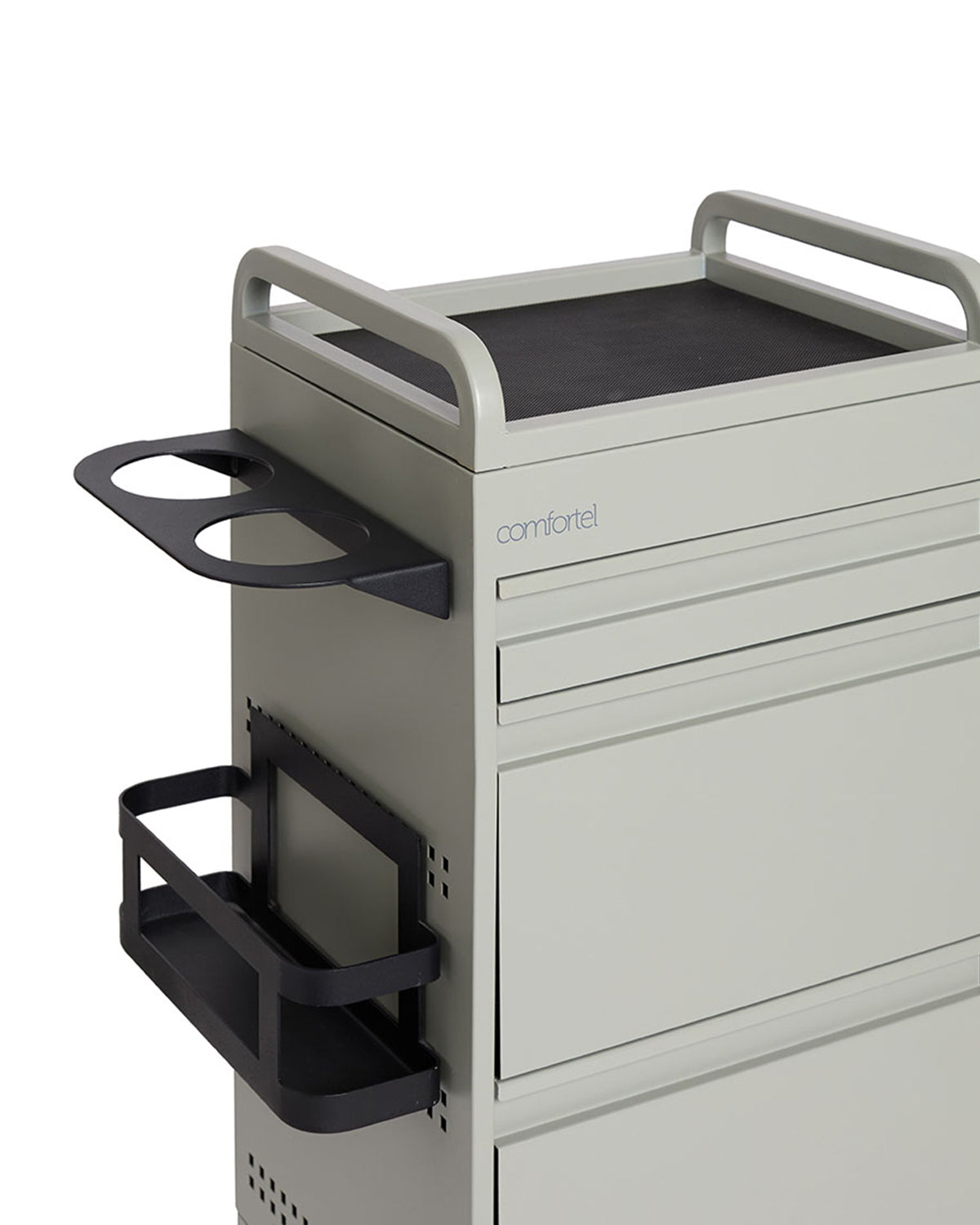 Studio 3 - Grönt rullvagn med 3 lådor och utdragsfack