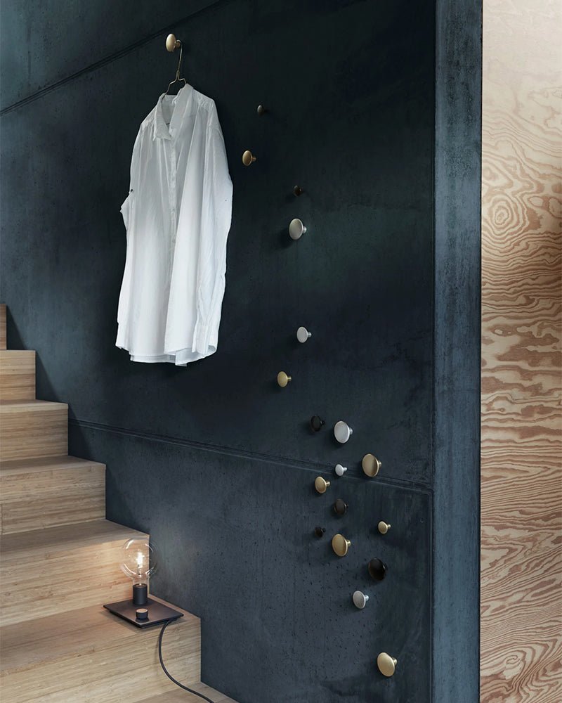 Dots - Hook in brass - 5 pcs.