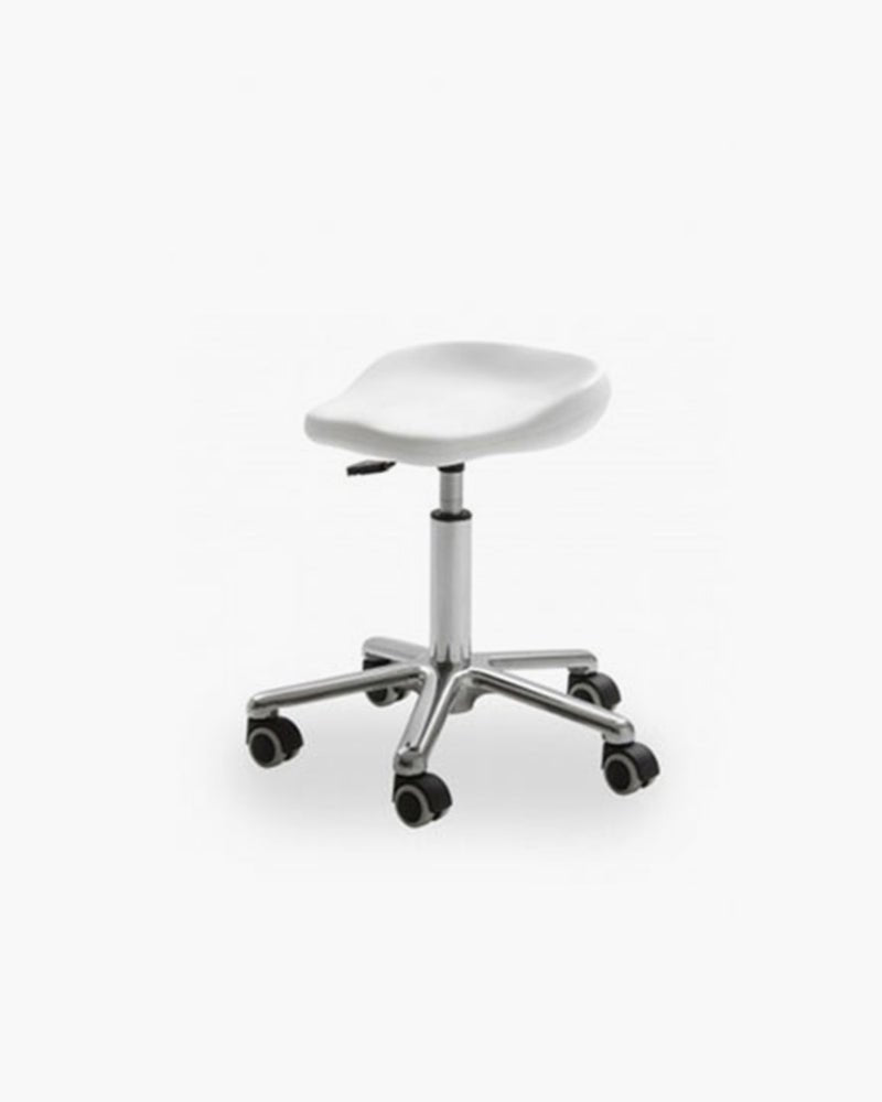 Easy - White treatment chair - Chrome cross foot