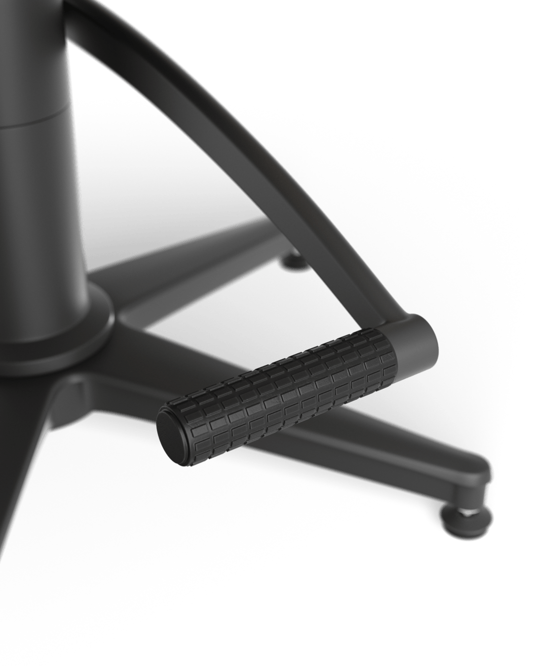 Eco - Beige hairdressing chair - Black cross foot