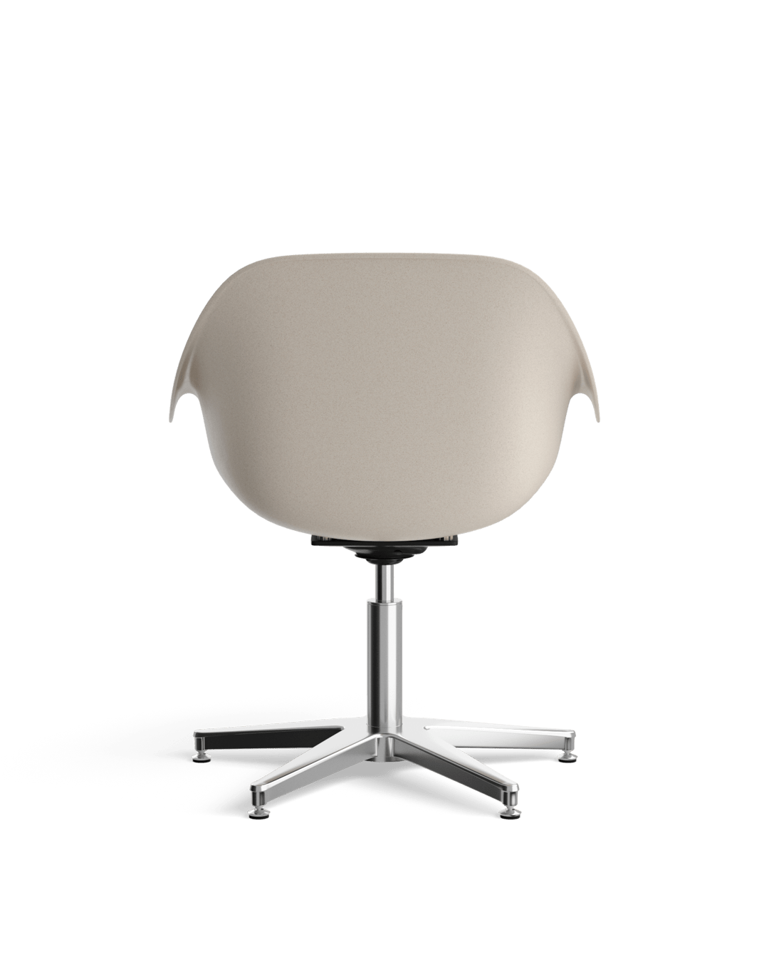 Eco - Beige waiting chair - Chrome cross foot