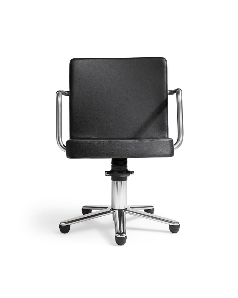 Brother - Black styling chair with chrome X-Base